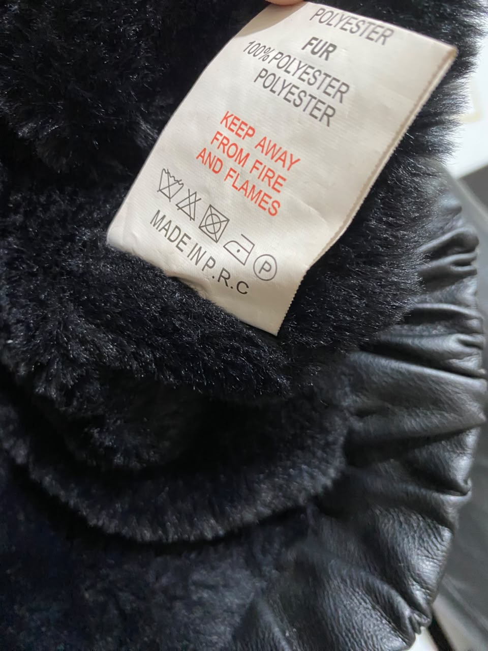 GIORGIA |S| BUST 23| A22| BLACK FAUX-LEATHER FUR-TRIM HOODED TECHNICAL UTILITY BOMBER JACKET