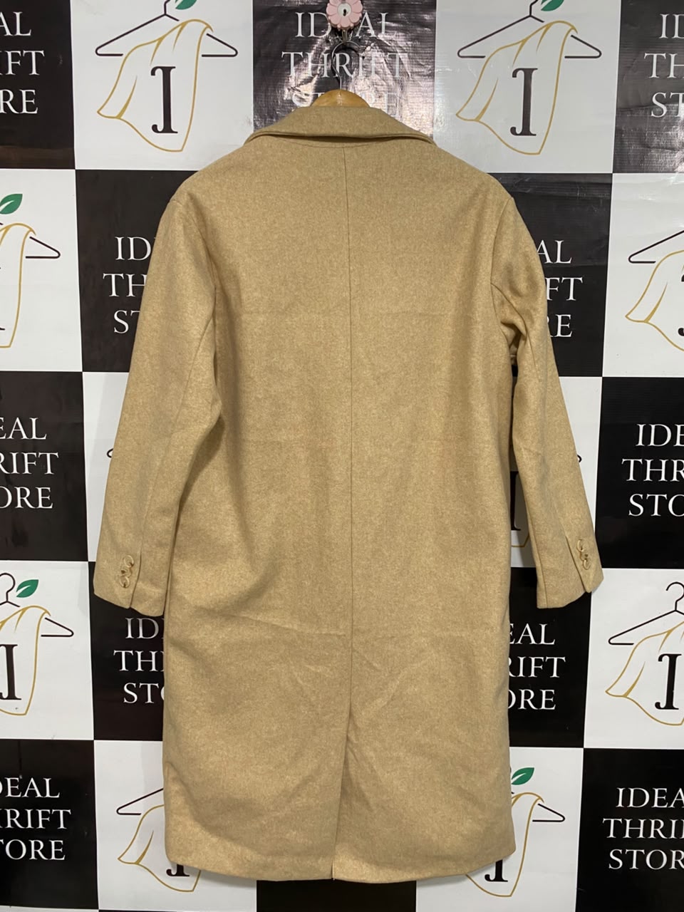 PULL & BEAR |S| BUST 22| A22| CAMEL WOOL-BLEND TECHNICAL UTILITY OVERCOAT