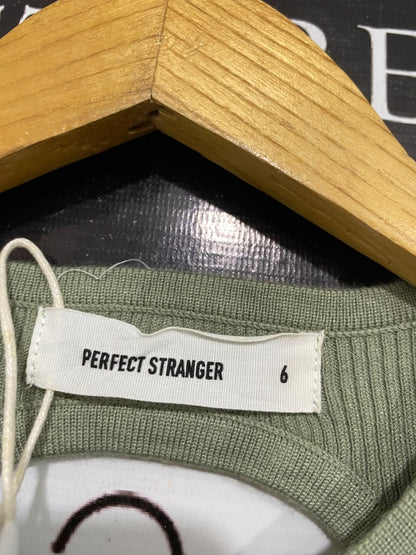 PERFECT STRANGER |S| BUST 10| A55| SAGE GREEN RIBBED RACERBACK TECHNICAL UTILITY MIDI DRESS