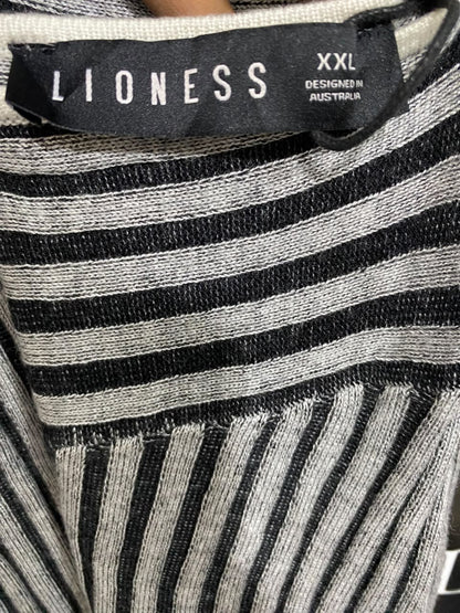 LIONESS |XL| BUST 14| A55| MULTI-COLOR STRIPED RIBBED TANK TECHNICAL UTILITY MIDI DRESS