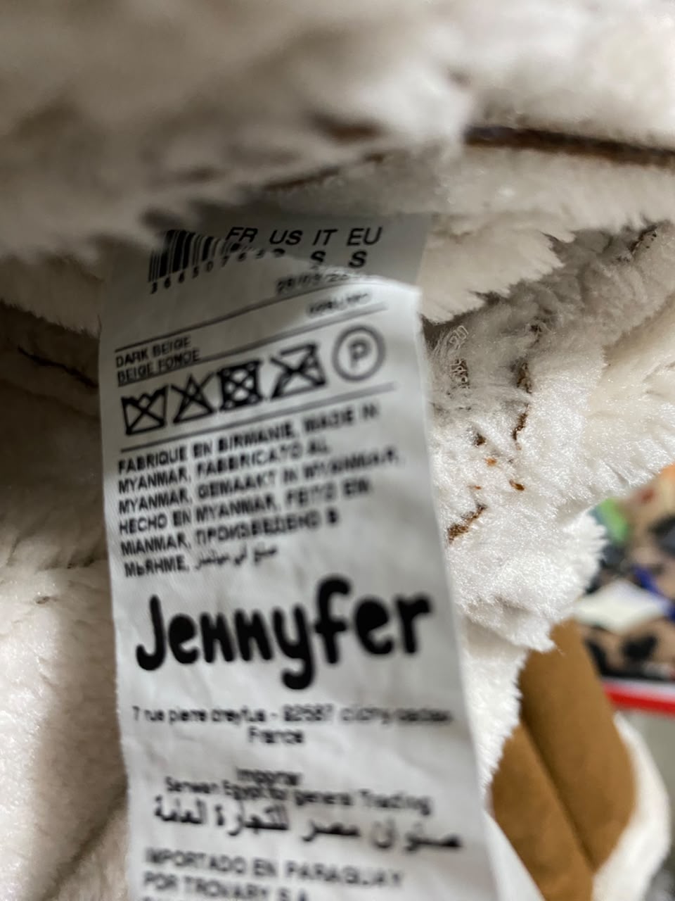 JENNYFER |S| BUST 20| A54| TAN AND WHITE FAUX-SHEARLING BIKER TECHNICAL UTILITY JACKET