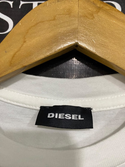 DIESEL |M| BUST 17| A54| WHITE LOGO SHORT-SLEEVE TECHNICAL UTILITY T-SHIRT