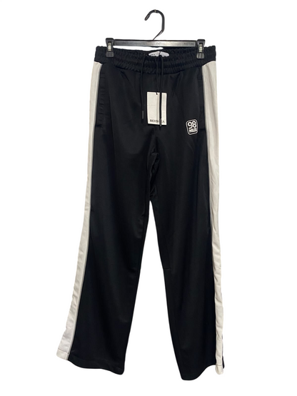 BERSHKA |M| WAIST 30| A32| BLACK AND WHITE SIDE-STRIPE TECHNICAL UTILITY TRACK PANTS