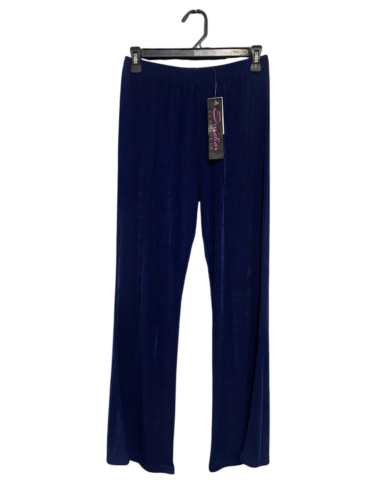 EMELIAX |S| WAIST 26| A32| NAVY VELOUR TECHNICAL UTILITY WIDE-LEG TROUSERS
