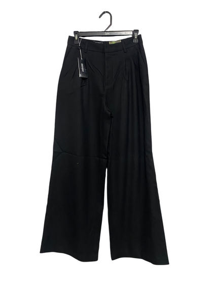 OXFORD |S| WAIST 28| A32| BLACK PLEATED TECHNICAL UTILITY WIDE-LEG TROUSERS