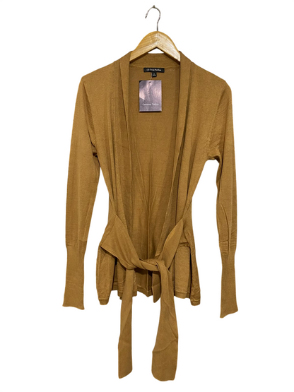 TRENT NATHAN |S| BUST 16| A56| CAMEL BELTED OPEN-FRONT TECHNICAL UTILITY CARDIGAN