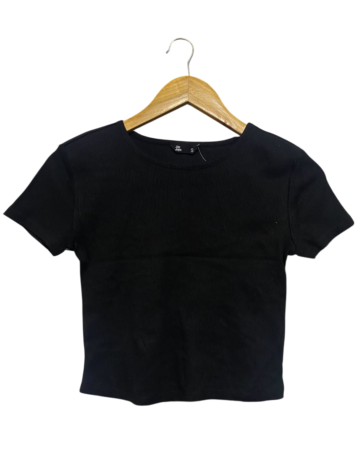 JAY JAYS |S| BUST 14| A56| BLACK SHORT-SLEEVE RIBBED TECHNICAL UTILITY T-SHIRT