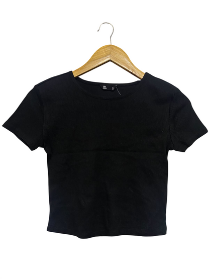 JAY JAYS |S| BUST 14| A56| BLACK SHORT-SLEEVE RIBBED TECHNICAL UTILITY T-SHIRT
