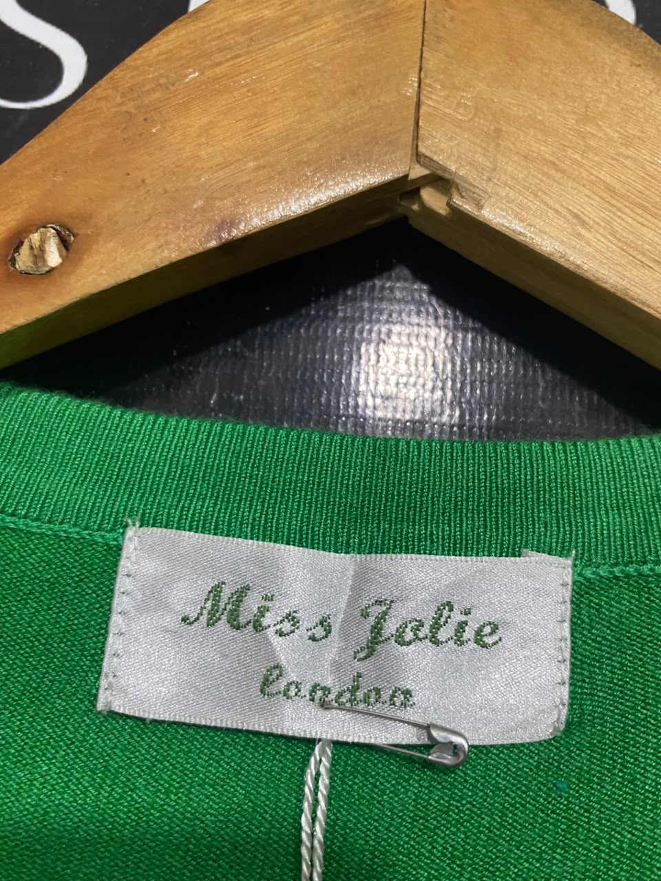 MISS JOLIE |S| BUST 16| A56| GREEN EMBROIDERED SHOE-MOTIF TECHNICAL UTILITY CARDIGAN