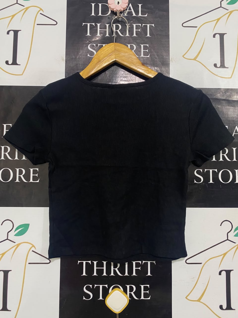 JAY JAYS |S| BUST 14| A56| BLACK SHORT-SLEEVE RIBBED TECHNICAL UTILITY T-SHIRT