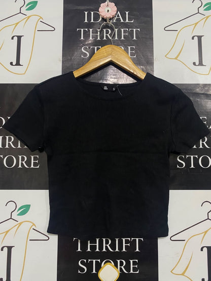 JAY JAYS |S| BUST 14| A56| BLACK SHORT-SLEEVE RIBBED TECHNICAL UTILITY T-SHIRT