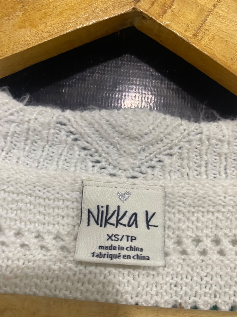 NIKKAK |XS| BUST 18 | A56| OFF-WHITE OPEN-KNIT GOLD-BUTTON TECHNICAL UTILITY CARDIGAN