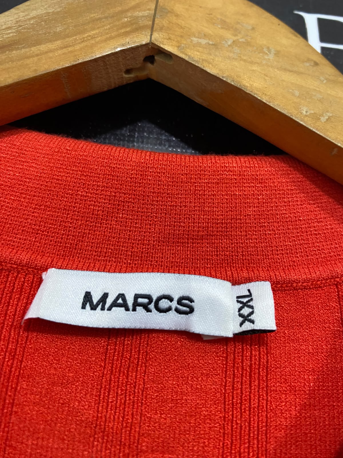 MARCS |XL| BUST 19| A56| VIBRANT RED PLEATED COLLARED TECHNICAL UTILITY DRESS
