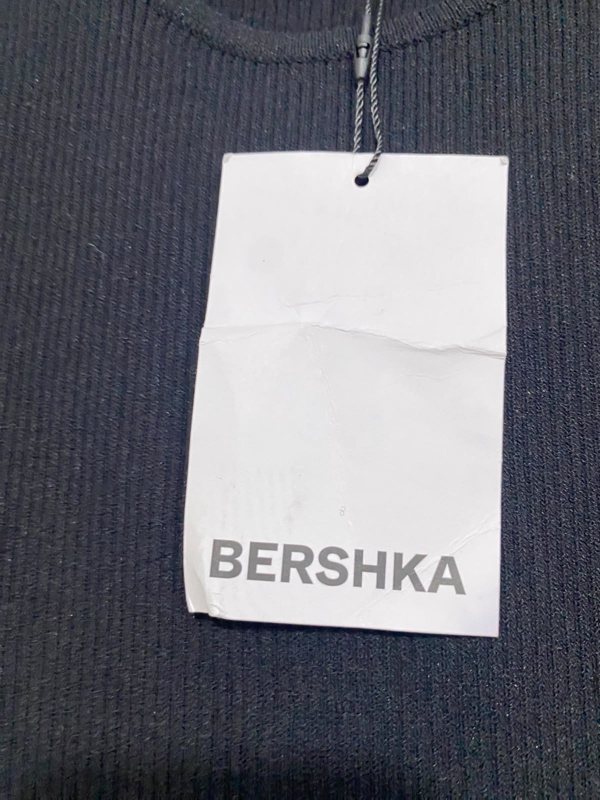 BERSHKA |M| BUST 12| A56| BLACK SIDE-CUTOUT SLEEVELESS TECHNICAL UTILITY MAXI DRESS