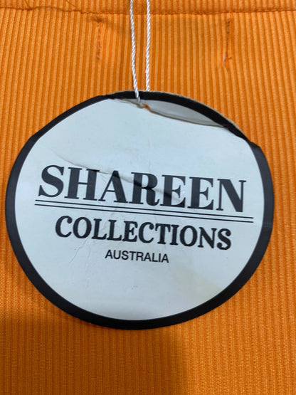 SHAREEN |S| BUST 15| A56| VIBRANT ORANGE KNOT-FRONT CUTOUT TECHNICAL UTILITY MAXI DRESS