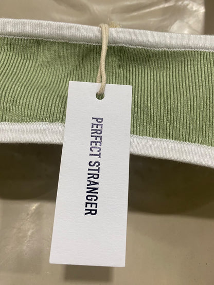 PERFECT STRANGER |M| BUST 17| A56| SAGE GREEN CONTRAST-TRIM RIBBED TECHNICAL UTILITY MAXI DRESS