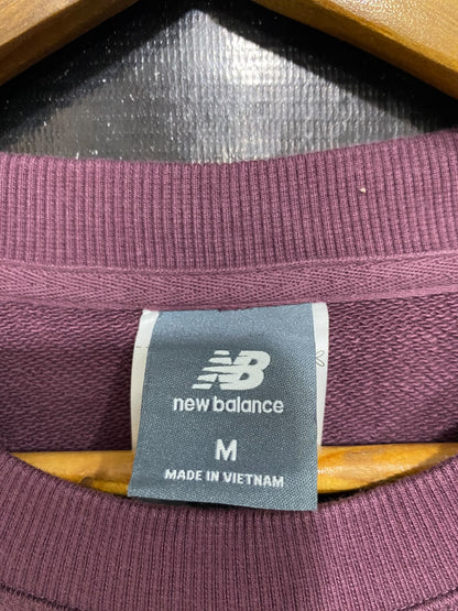 NEW BALANCE |M| BUST 24| A55| BURGUNDY SNEAKER-PATCH CREWNECK TECHNICAL UTILITY SWEATER