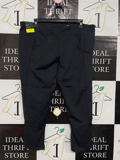 NIKE |XXL| WAIST 38| A55| BLACK DRAWSTRING TECHNICAL UTILITY LEGGINGS
