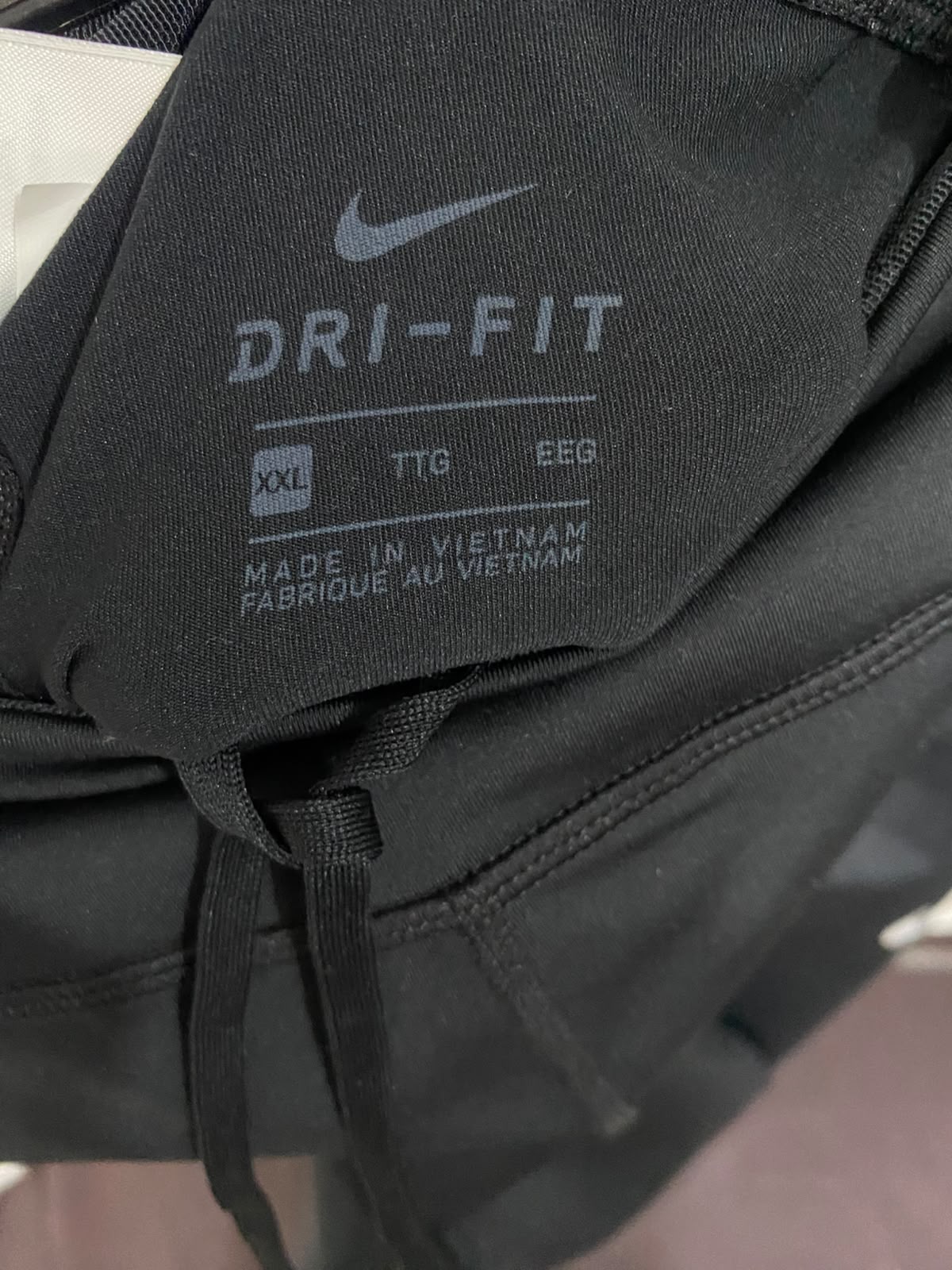 NIKE |XXL| WAIST 38| A55| BLACK DRAWSTRING TECHNICAL UTILITY LEGGINGS