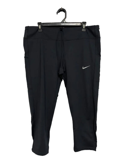 NIKE |XXL| WAIST 38| A55| BLACK DRAWSTRING TECHNICAL UTILITY LEGGINGS