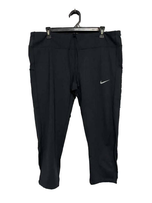 NIKE |XXL| WAIST 38| A55| BLACK DRAWSTRING TECHNICAL UTILITY LEGGINGS