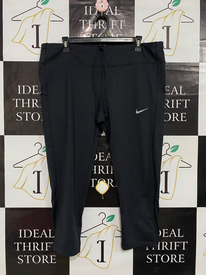 NIKE |XXL| WAIST 38| A55| BLACK DRAWSTRING TECHNICAL UTILITY LEGGINGS