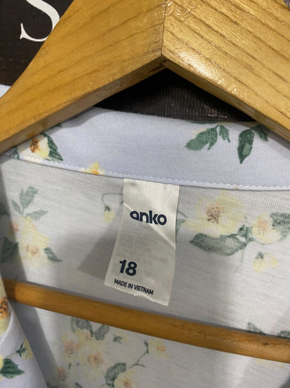 ANKO |XL| A32| LIGHT BLUE FLORAL PAJAMA-STYLE TECHNICAL UTILITY LOUNGE SET