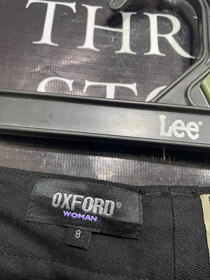 OXFORD |S| WAIST 28| A32| BLACK PLEATED TECHNICAL UTILITY WIDE-LEG TROUSERS