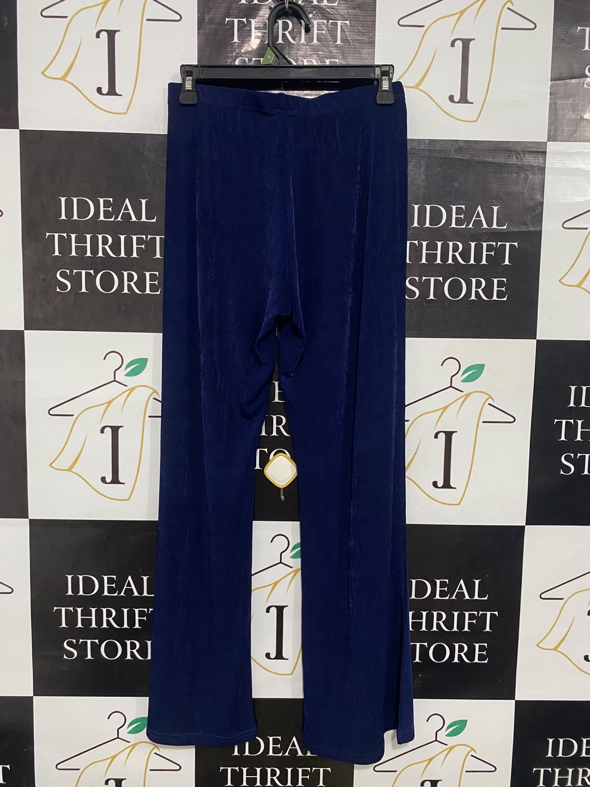 EMELIAX |S| WAIST 26| A32| NAVY VELOUR TECHNICAL UTILITY WIDE-LEG TROUSERS