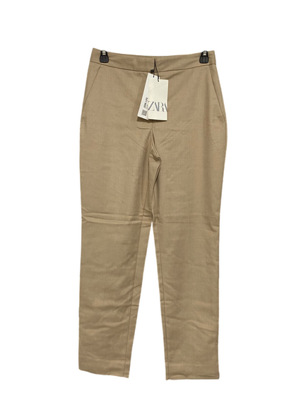 ZARA |S| WAIST 26| A56| BEIGE TAILORED TECHNICAL UTILITY TROUSERS