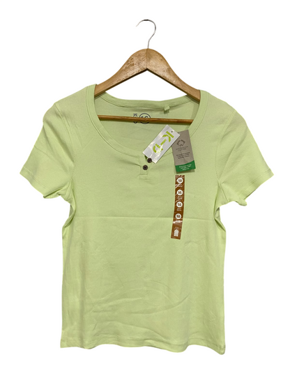 KD |S| BUST 15| A56| PALE GREEN HENLEY RIBBED TECHNICAL UTILITY T-SHIRT