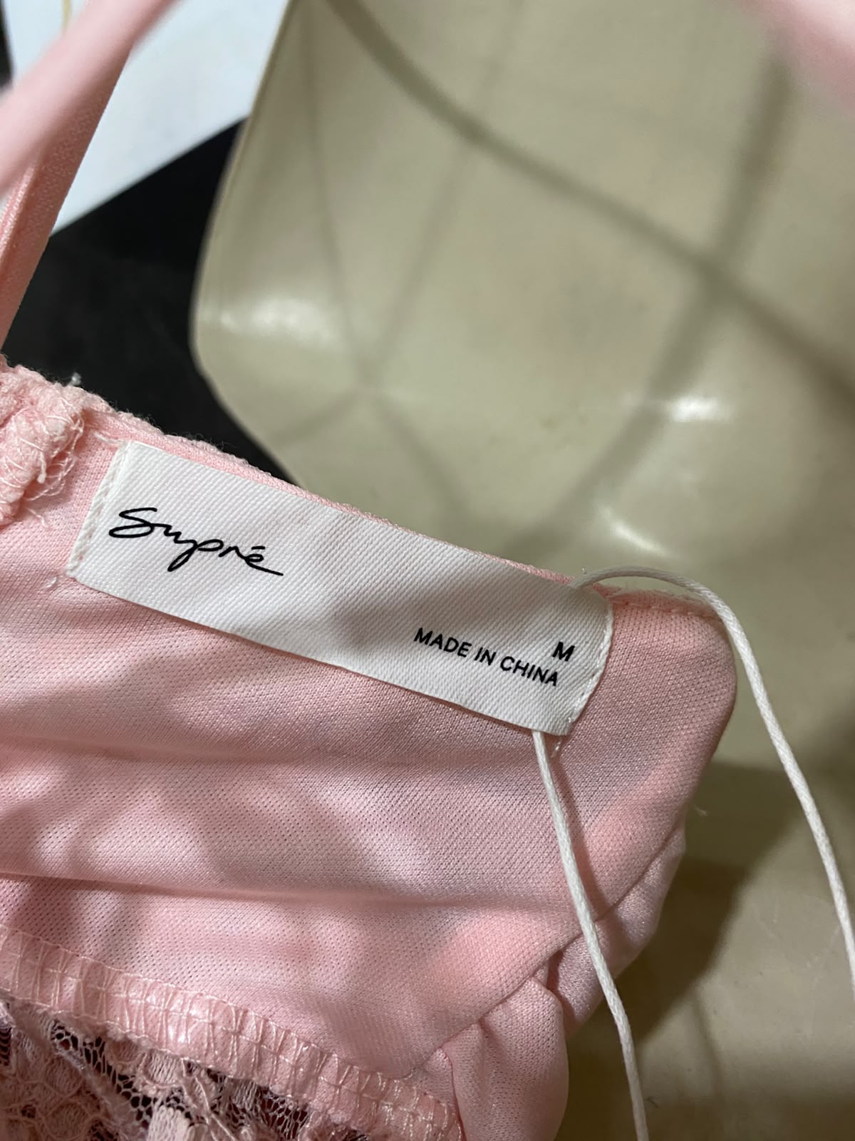 SUPRE |M| BUST 15| A56| PINK LACE TECHNICAL UTILITY CAMI TANK TOP