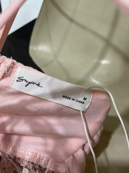 SUPRE |M| BUST 15| A56| PINK LACE TECHNICAL UTILITY CAMI TANK TOP