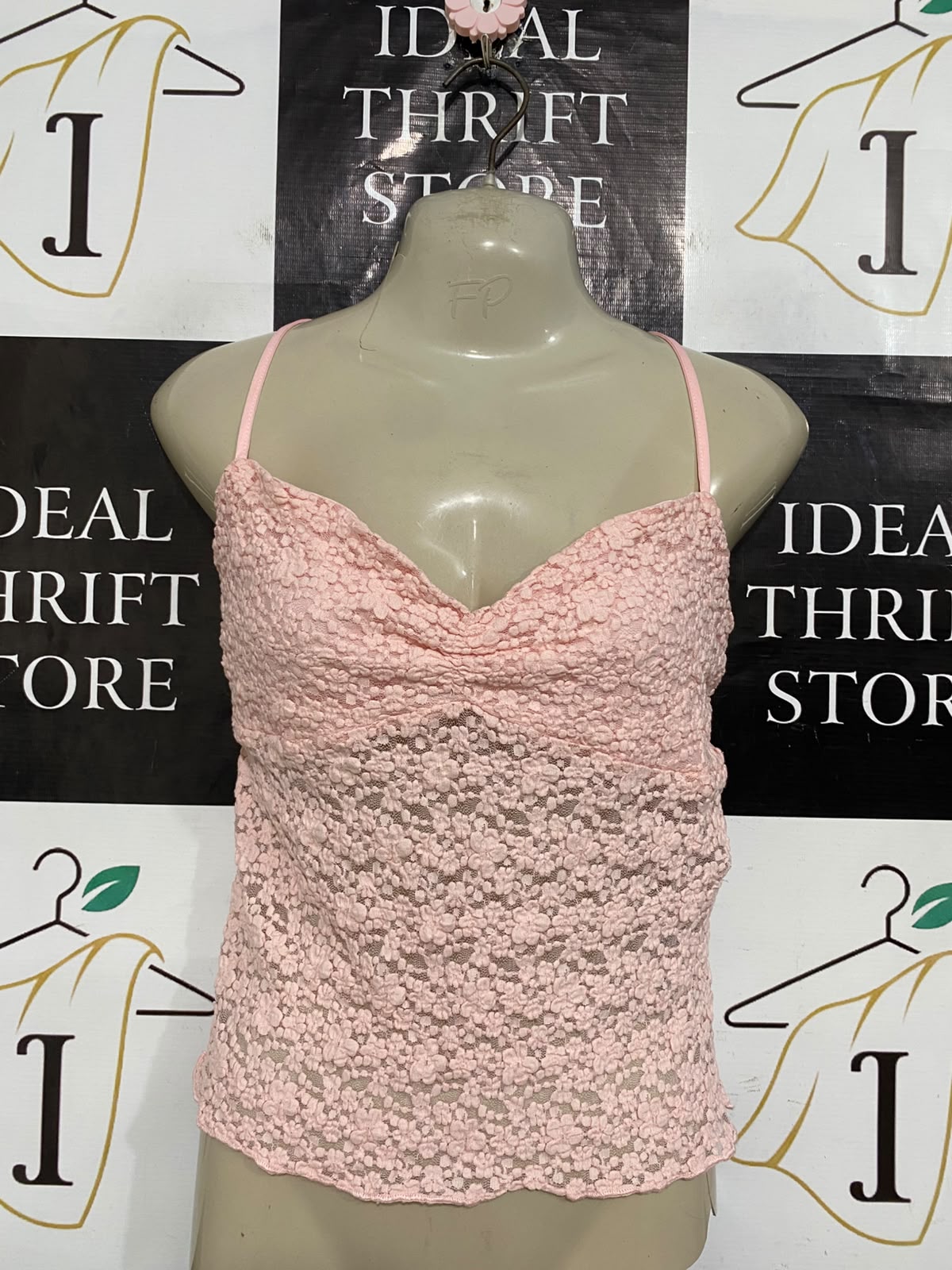 SUPRE |M| BUST 15| A56| PINK LACE TECHNICAL UTILITY CAMI TANK TOP