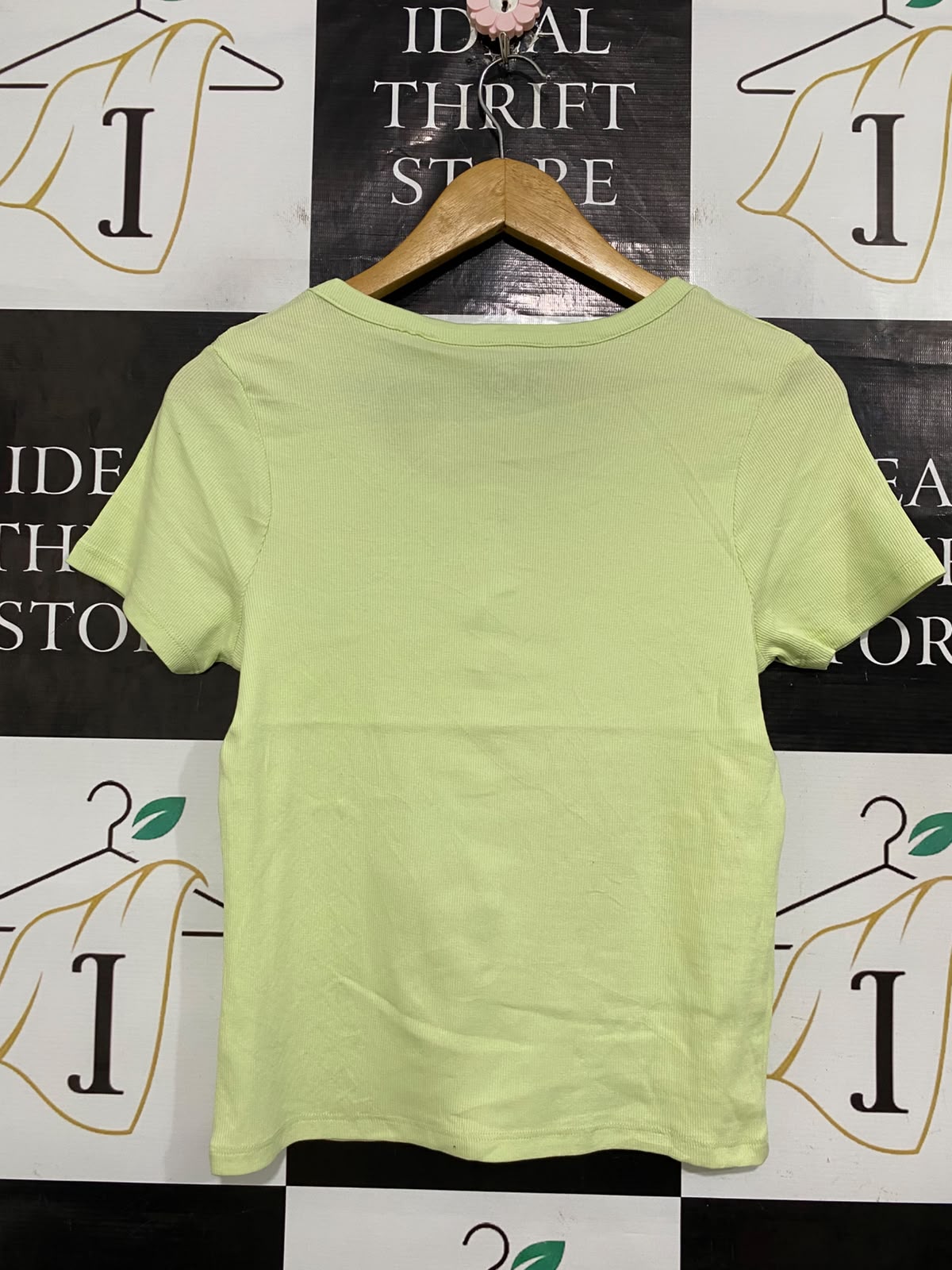 KD |S| BUST 15| A56| PALE GREEN HENLEY RIBBED TECHNICAL UTILITY T-SHIRT