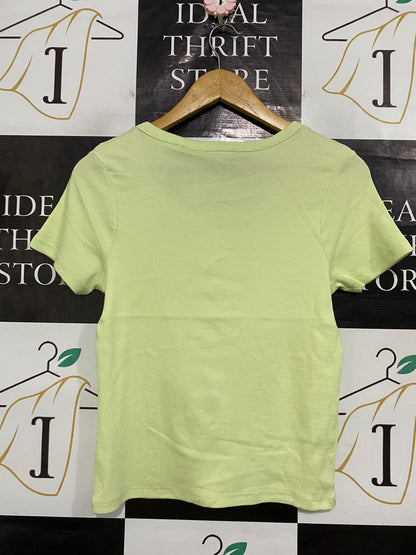 KD |S| BUST 15| A56| PALE GREEN HENLEY RIBBED TECHNICAL UTILITY T-SHIRT