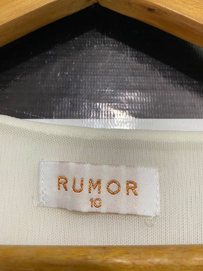 RUMOR |S| BUST 14| A56| WHITE SQUARE-NECK SIDE-RUCHED RIBBED TECHNICAL UTILITY LONG-SLEEVE TOP