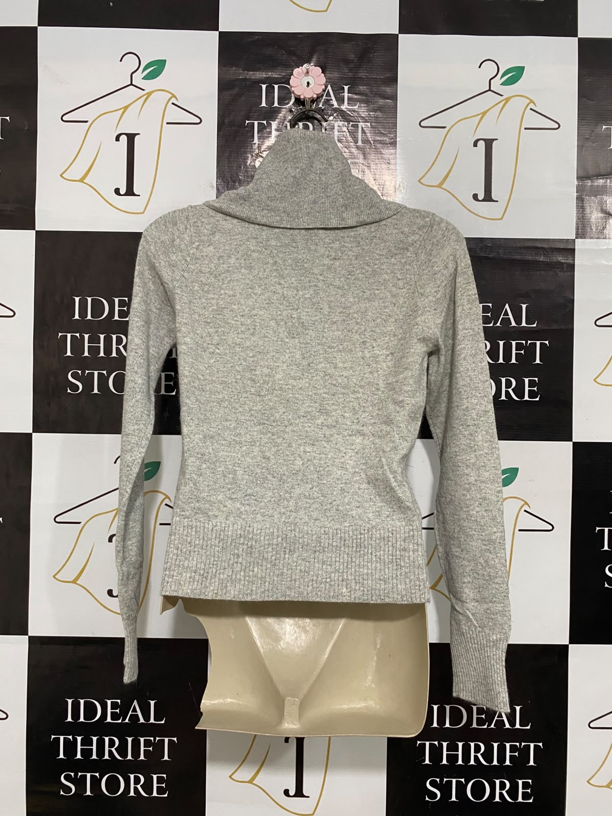 ESPRIT |S| BUST 16| A56| GREY TURTLENECK RIBBED TECHNICAL UTILITY SWEATER