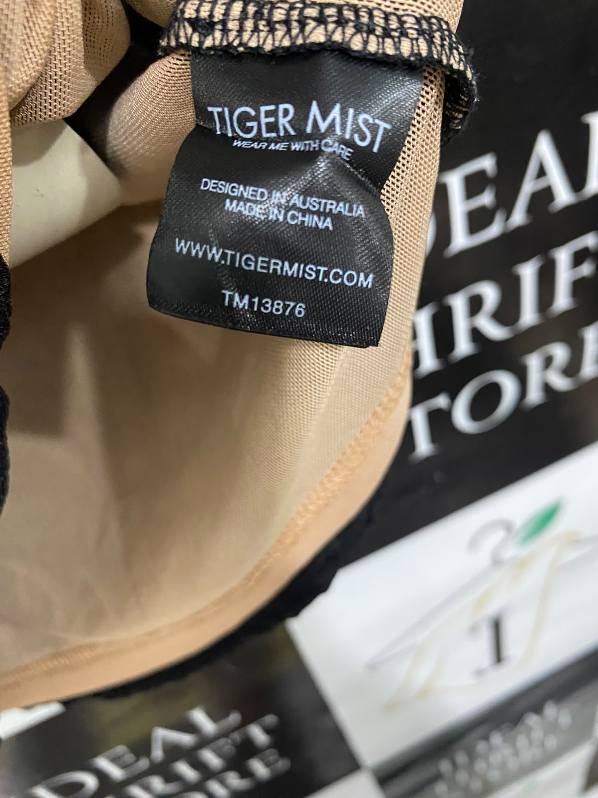 TIGER MIST |S| BUST 16| A56| BLACK LACE AND NUDE-LINED SLIP DRESS TECHNICAL UTILITY PIECE