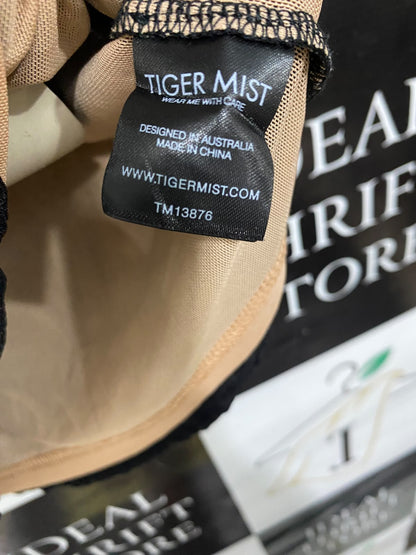 TIGER MIST |S| BUST 16| A56| BLACK LACE AND NUDE-LINED SLIP DRESS TECHNICAL UTILITY PIECE