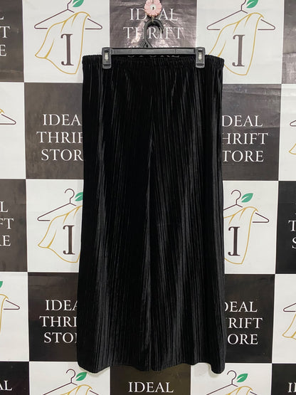 |XL| WAIST 34| A56| BLACK PLEATED WIDE-LEG TECHNICAL UTILITY TROUSERS