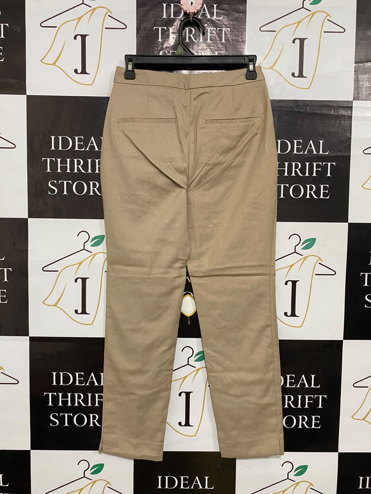 ZARA |S| WAIST 26| A56| BEIGE TAILORED TECHNICAL UTILITY TROUSERS