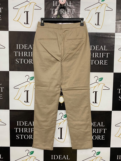 ZARA |S| WAIST 26| A56| BEIGE TAILORED TECHNICAL UTILITY TROUSERS