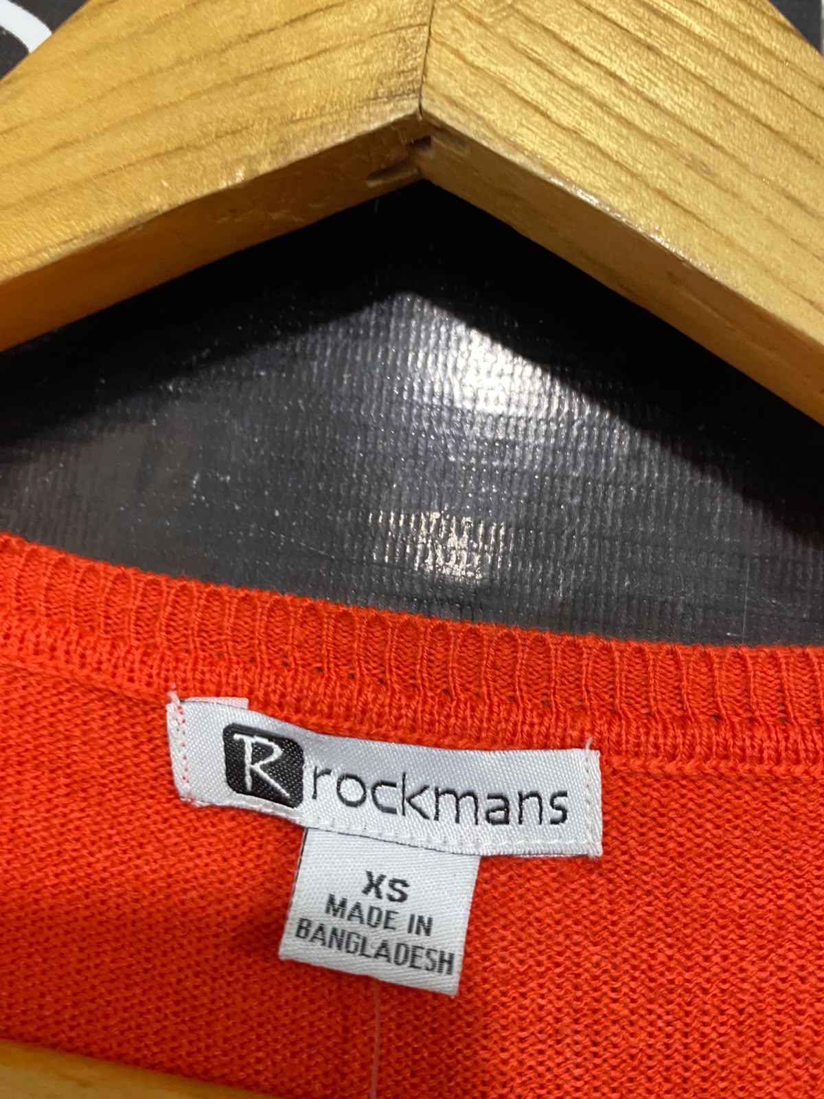 ROCKMANS |XS| BUST 20| A56| ORANGE KNIT TUNIC TOP
