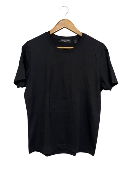 COUNTRY ROAD |XS| BUST 19| A57| BLACK CREWNECK TECHNICAL UTILITY T-SHIRT