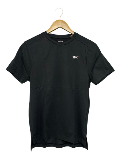 REEBOK |XS| BUST 17| A57| BLACK CREWNECK LOGO TECHNICAL UTILITY T-SHIRT
