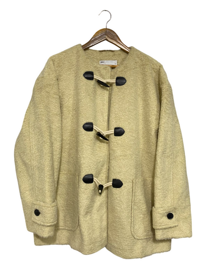 ASOS |M| BUST 26| A57| PALE YELLOW TEXTURED TOGGLE TECHNICAL UTILITY COAT