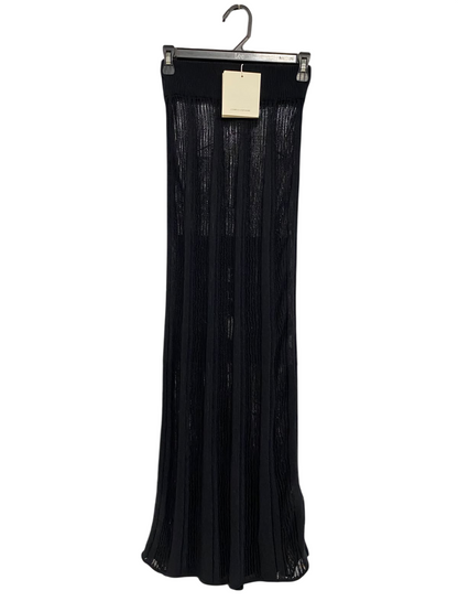 CAMILLA AND MARC |XS| WAIST 24| A57| BLACK SHEER-KNIT TEXTURED TECHNICAL UTILITY MAXI SKIRT