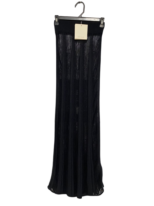 CAMILLA AND MARC |XS| WAIST 24| A57| BLACK SHEER-KNIT TEXTURED TECHNICAL UTILITY MAXI SKIRT