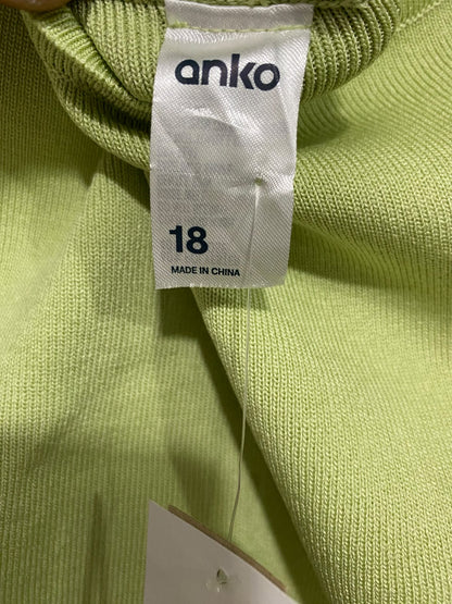 ANKO |M| BUST 17| A57| LIME GREEN HALTER-NECK TWIST-FRONT TECHNICAL UTILITY TOP
